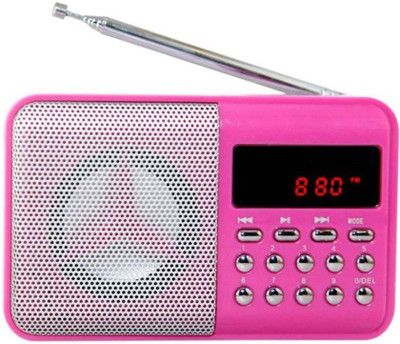 

CRETO FM Radio BT- SM71 Portable Music Player Support USB Pen-drive, Memory Card & Aux in FM Radio(Pink)