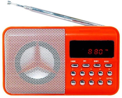 CRETO Mini Portable BT- SM71 Radio Fm Support USB, AUX & SD Card FM Radio(Orange)