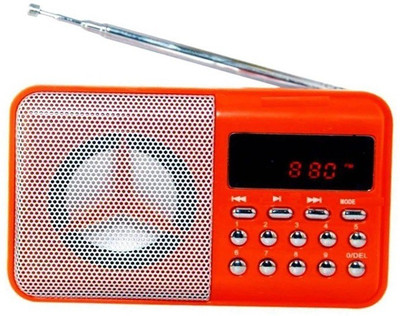

CRETO BT- SM71 Portable Fm Radio USB/AUX/SD Card Player FM Radio(Orange)