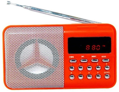 

CRETO BT- SM71 Portable Fm/Radio Music Player Support USB, SD Card & Aux in FM Radio(Orange)