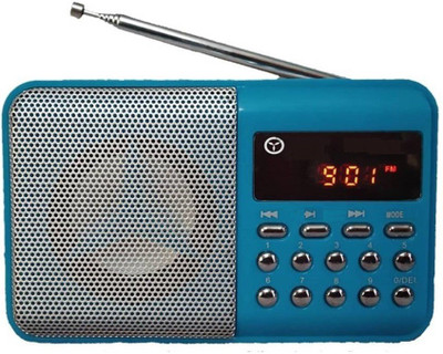 

CRETO BT- SM71 Compact Portable Fm Radio USB/AUX/SD Card Player FM Radio(Blue)