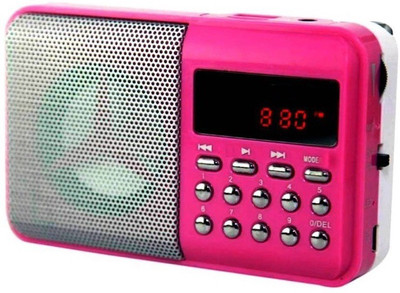 

CRETO BT- SM71 DIgital Fm/Radio Music Player Support USB Pen-drive, Memory Card & Aux in FM Radio(Pink)