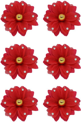 

Confidence Set Of 6 Flower Hair Clip For Party Wear Hair Style Hair Clip(Multicolor)