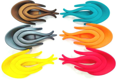 

Baba Fashions Imported Multicolor Hair Clutch/Claw Clip. Combo Of 6 Pieces. Hair Accessory Set(Multicolor)