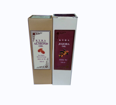 

Kyra Skin and hair care Combo of jojoba oil and almond oil (100 ml 2 pack) Hair Oil(100 ml)
