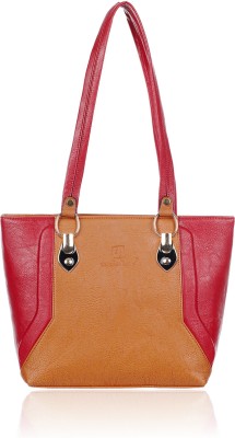 Leather Land Women Tan, Red Shoulder Bag