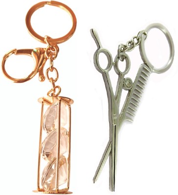 MGP FASHION Popular Crystal Gemstones Stone Golden Silver DIAMOND With Scissor Comb Shape Party Gift Girls Boys Friends Keyring Key Chain