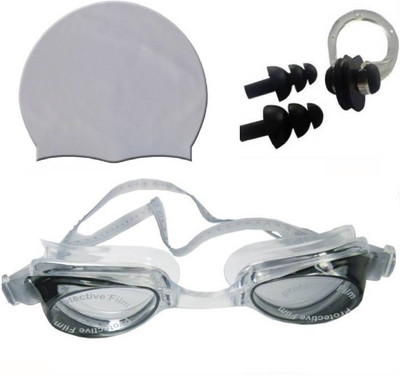 Kamni Sports SWIMMING COMBO SET (CAP ,GOOGLES ,EAR PLUGS) CB-44 Swimming Kit