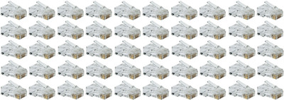 

Tech-X RJ45 Plug CAT5 RJ-45 Network LAN Crimp Module Plugs Connector Pack of 50 Pcs. Lan Adapter(1000 Mbps)