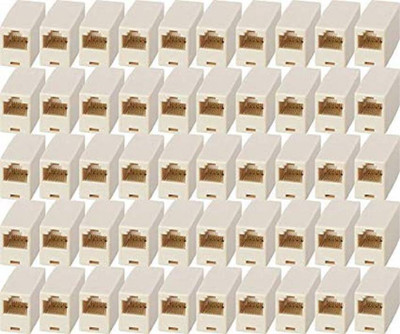 

Tech-X RJ45 8P8C Female to Female Network Lan Cable Coupler Adapter Connector - Pack of 50 Lan Adapter(1000 Mbps)