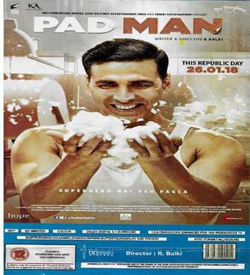 

PAD MAN DVD FORMAT(DVD Hindi)