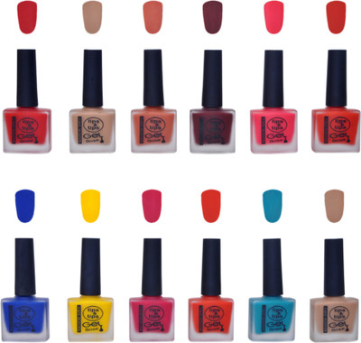 

Lips & Tips Velvet Dull Matte Nail Polish Combo Set No. 11231119 Multicolor(Pack of 12)