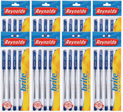 Reynolds 0.7mm Fine Point by THE MARK Ball Pen(Pack of 40, Ink Color - Blue)