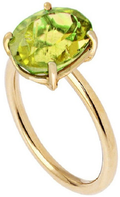 Jaipur Gemstone Peridot ring with Natural Peridot stone Stone Peridot Gold Plated Ring