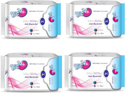 

24 care Non Irritation Anti Bacterial soft Napkin Sanitary Pad(Pack of 32)