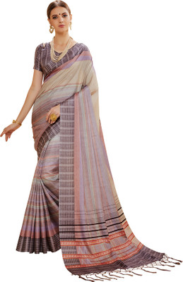 Ratnavati Printed Bollywood Jacquard, Art Silk Saree(Multicolor)