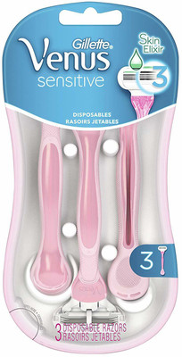 

Gillette Venus Sensitive Skin Disposable Women's Razor 3 Count (Pack of 2)(Pack of 3)