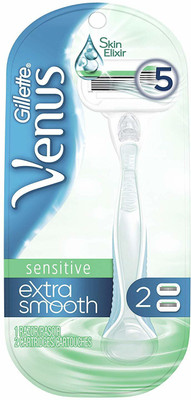 

Gillette Venus Embrace Sensitive Womens Razor, 1 Razor Handle & 2 Razor Blade Refills(Pack of 2)