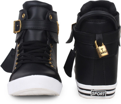 Zixer Aerobic Dancing Shoes High Tops For Men(Black , 9)