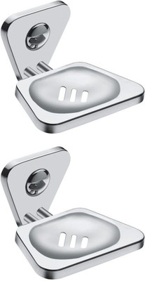 

AryamEnterprise Premium Stainless Steel Single Square Soap Dish / Soap Holder / Soap Stand(Silver)
