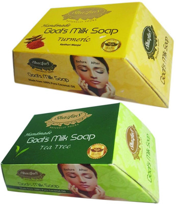 

ShazfaS Goats milk soap Turmeric-Tea tree(170 g, Pack of 2)