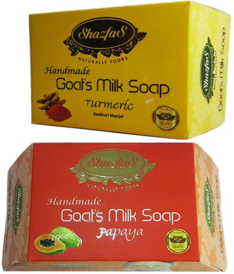 

ShazfaS Goats milk soap Turmeric-Papaya(170 g, Pack of 2)
