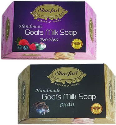 

ShazfaS Goats milk soap Oudh-Berry(170 g, Pack of 2)
