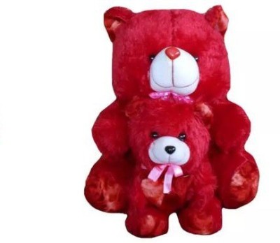 kashish trading company Soft Stuffed Red With Baby Teddy Bear (60cm)  - 24 inch(Red)