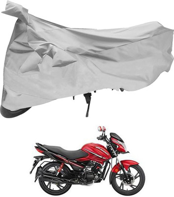SHOOLIN Two Wheeler Cover for Hero(Glamour FI, Silver)