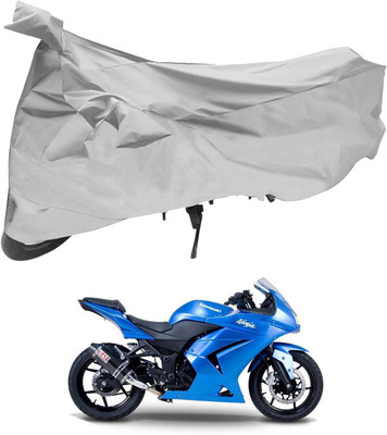 SHOOLIN Two Wheeler Cover for Bajaj(Platina, Silver)