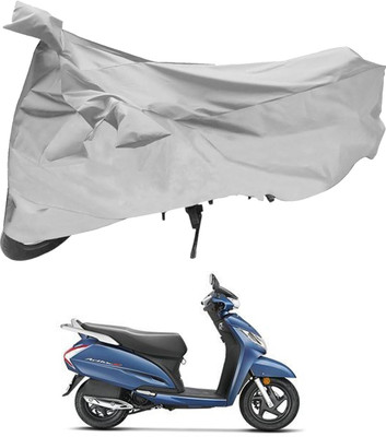 SHOOLIN Two Wheeler Cover for Hero(Passion, Silver)