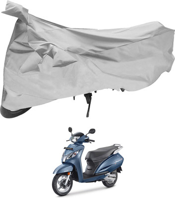 SHOOLIN Two Wheeler Cover for Mahindra(Kine, Silver)