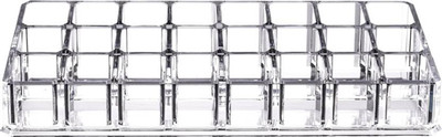

Gabbar ® Clear Acrylic 24 Lipstick Tray Cosmetic Organizer Stand Display Holder Makeup, Jewellery Vanity Box(Transparent)