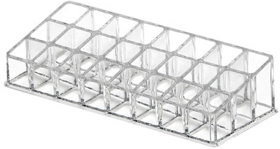 

Gabbar ® 24 Compartment Luxurious Clear Acrylic Makeup Organiser Lipstick Holder Case Makeup, Jewellery Vanity Box(Transparent)