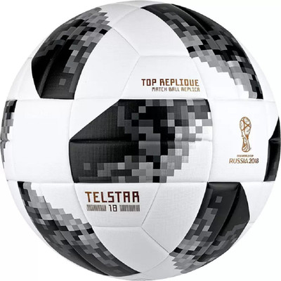 FOX Telstar Russia 2018 White/Black Football - Size: 5(Standard, Pack of 1, White)