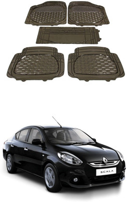 Autoxygen Rubber Standard Mat For  Renault Scala(Brown)