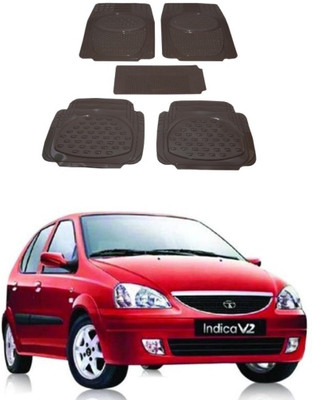 Autoxygen Rubber Standard Mat For  Tata Indica(Beige)