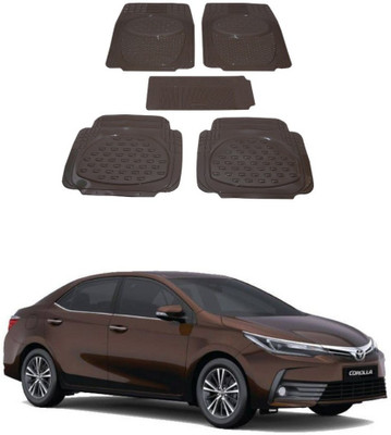 Autoxygen Rubber Standard Mat For  Toyota Corolla(Beige)