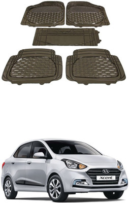 Autoxygen Rubber Standard Mat For  Hyundai Xcent(Brown)