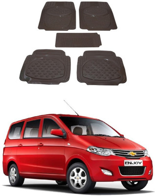 Autoxygen Rubber Standard Mat For  Chevrolet Enjoy(Beige)