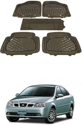 Autoxygen Rubber Standard Mat For  Chevrolet Optra(Brown)