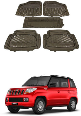 Autoxygen Rubber Standard Mat For  Mahindra TUV 300(Brown)