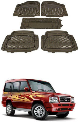 Autoxygen Rubber Standard Mat For  Tata Sumo(Brown)