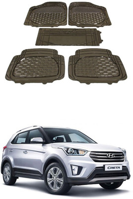 Autoxygen Rubber Standard Mat For  Hyundai Creta(Brown)