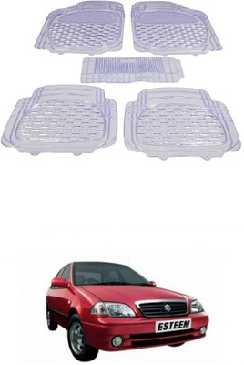 Autoxygen Rubber Standard Mat For  Maruti Suzuki Esteem(White)