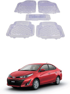 Autoxygen Rubber Standard Mat For  Toyota Yaris(White)
