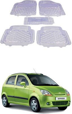 Autoxygen Rubber Standard Mat For  Chevrolet Spark(White)