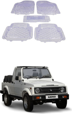 Autoxygen Rubber Standard Mat For  Maruti Suzuki Gypsy(White)