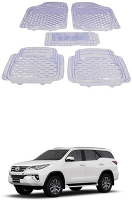 Autoxygen Rubber Standard Mat For  Toyota Fortuner(White)