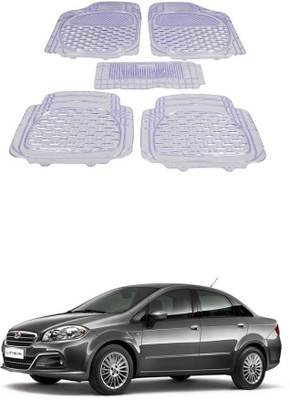 Autoxygen Rubber Standard Mat For  Fiat Linea(White)